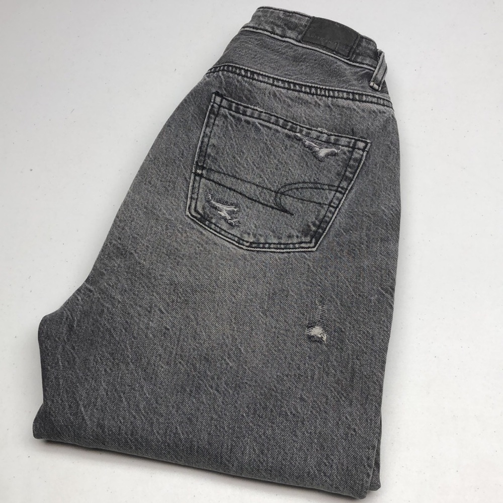 BLACKWASH AMERICAN EAGLE HIGH-RISE MOM JEANS 00/24x31 🦅